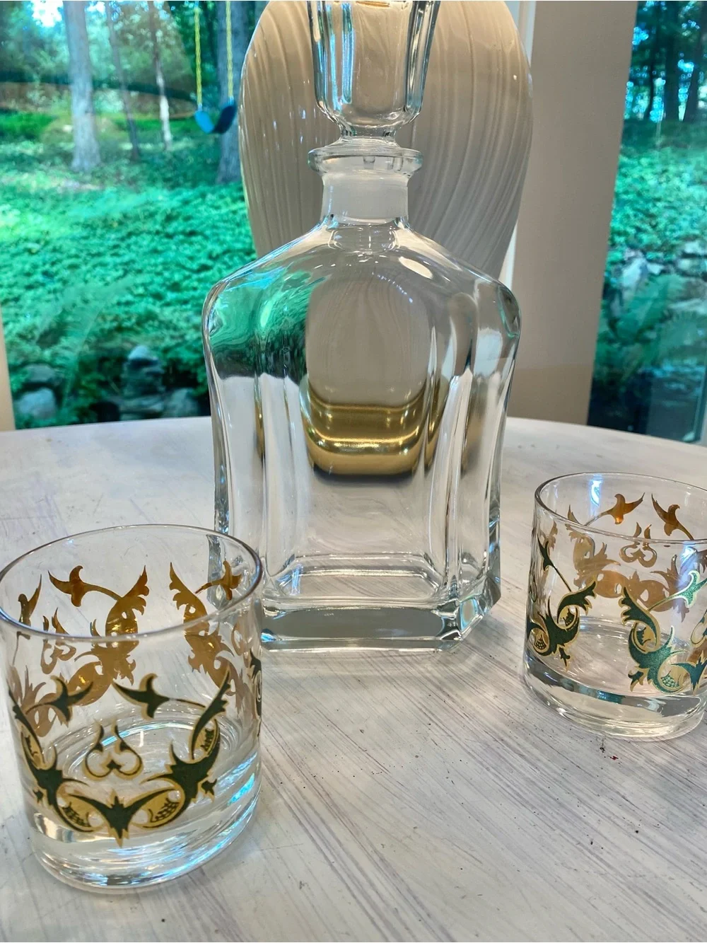 NWOT Bormioli  Rocco “Capitol” 6 sideWhiskey Decanter. Sleek & Modern . Upmarket